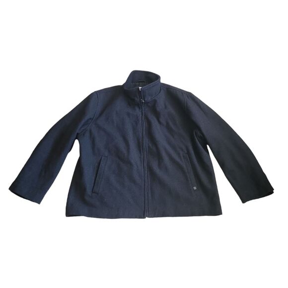 Calvin Klein Men's black wool jacket Size XXL zip up - Picture 2 of 9